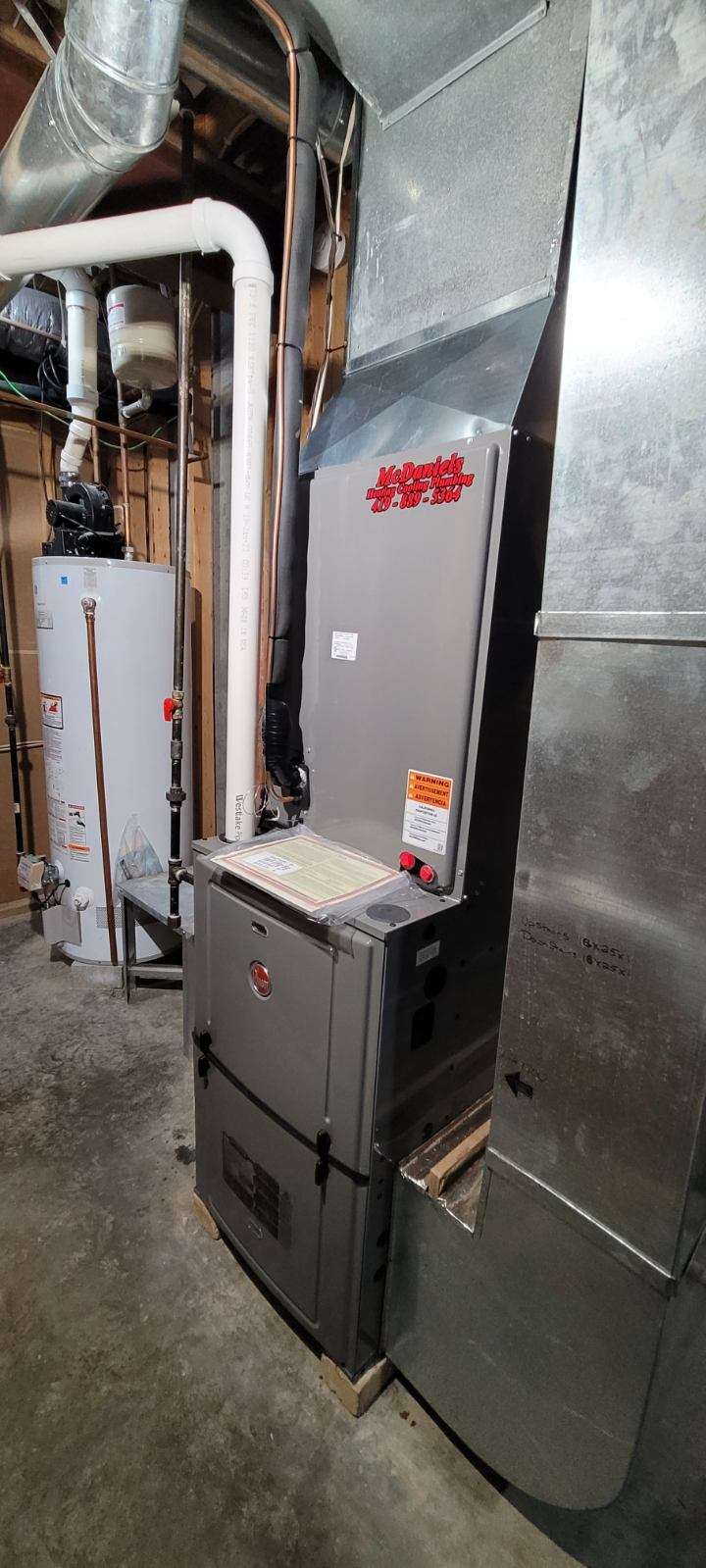 HVAC and plumbing equipment serviced by McDaniel in Hancock County